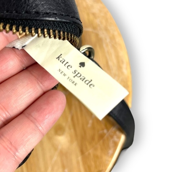 Kate Spade Leather Shoulder Cross Body Twist Lock Handbag Purse, Black - Picture 8 of 16